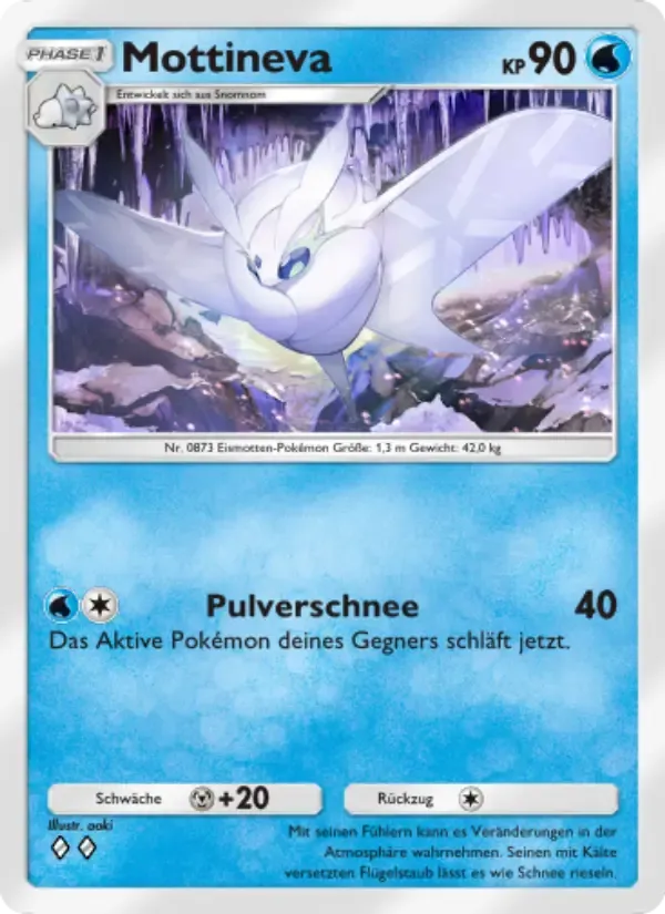Frosmoth card in German