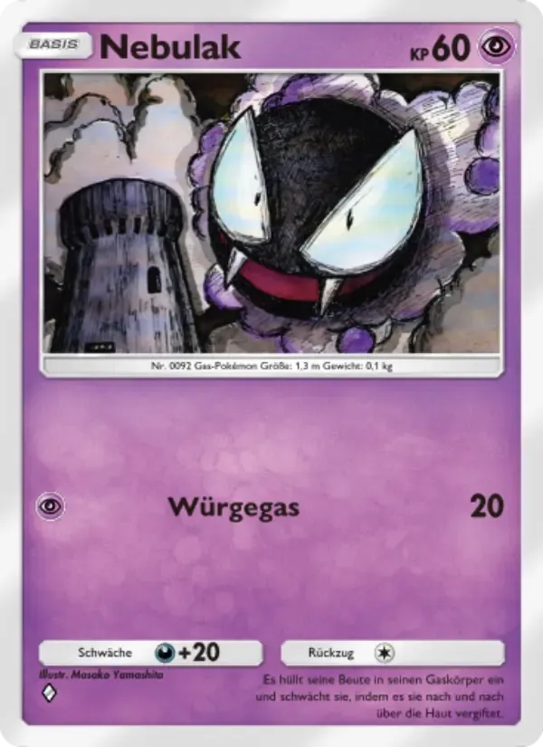 Gastly card in German