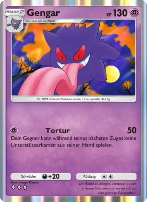 Gengar card in German