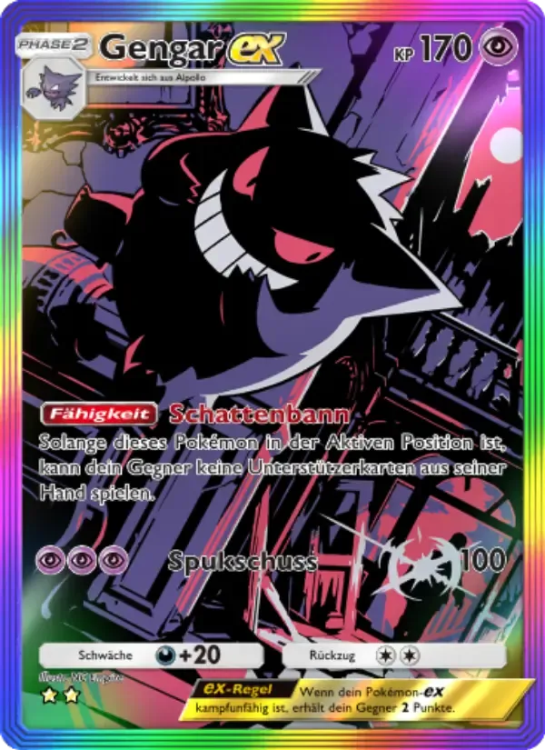 Gengar ex card in German
