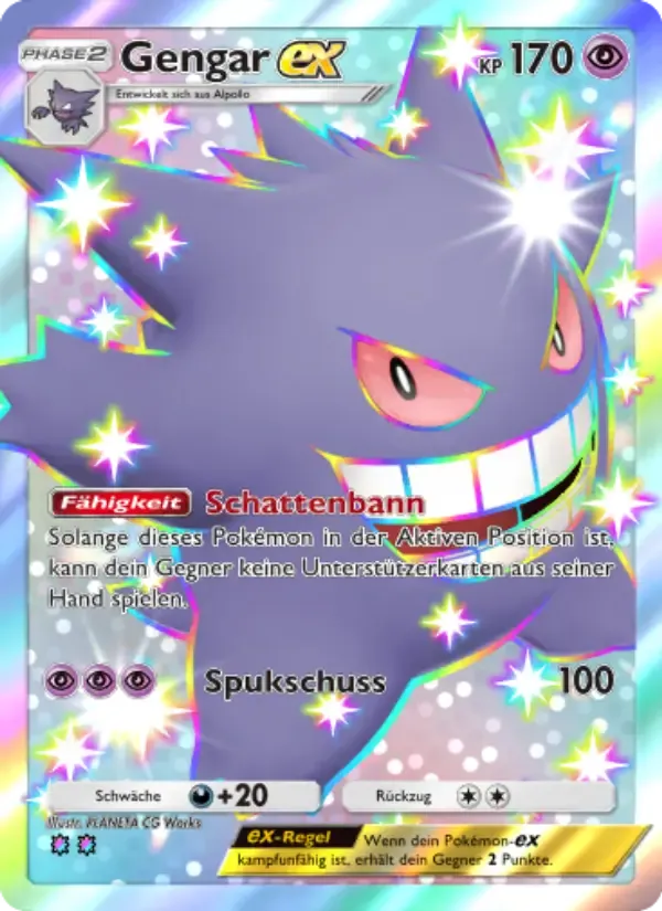 Gengar ex card in German