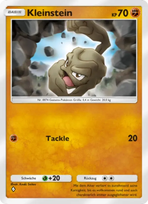 Geodude card in German