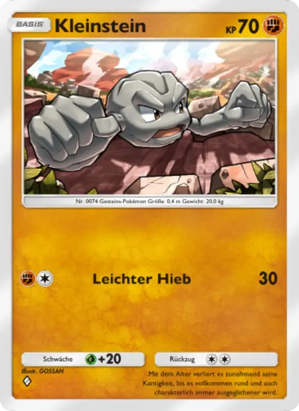 Geodude card in German