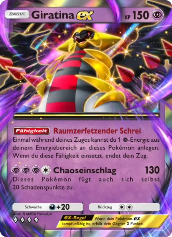 Giratina ex card in German