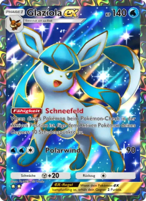 Glaceon ex card in German