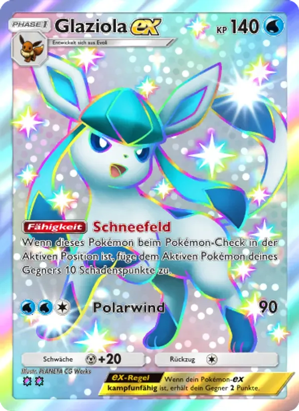 Glaceon ex card in German
