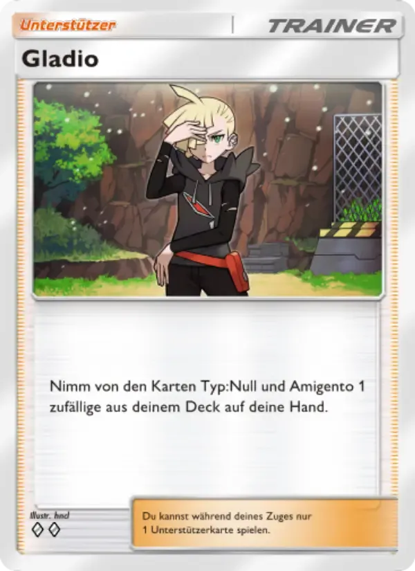 Gladion card in German