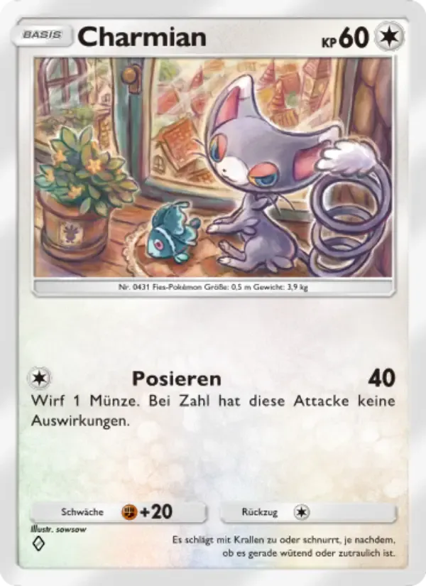 Glameow card in German