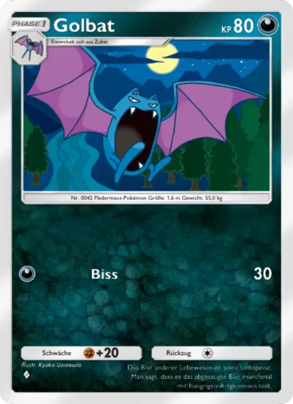 Golbat card in German
