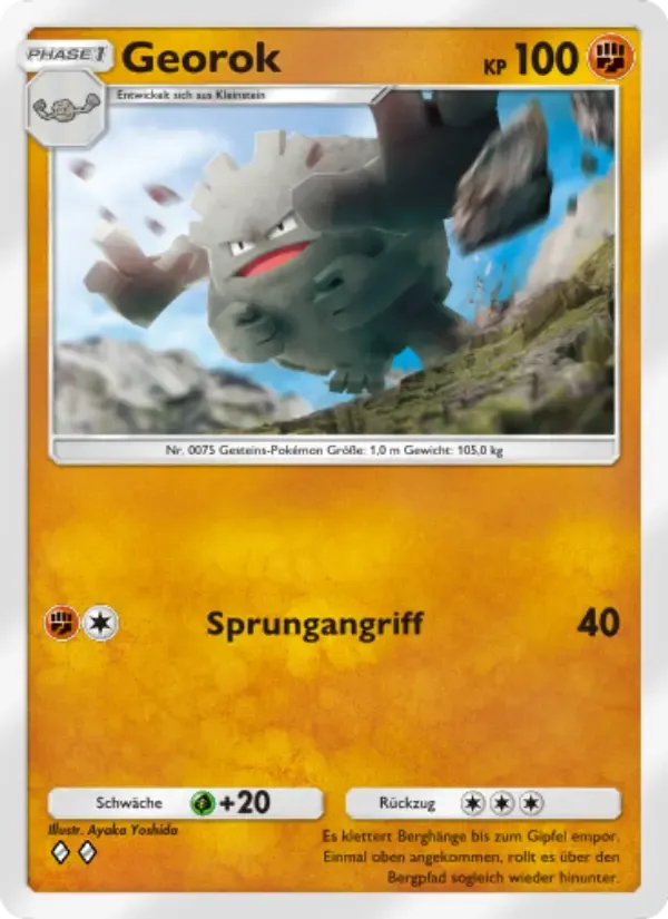 Graveler card in German