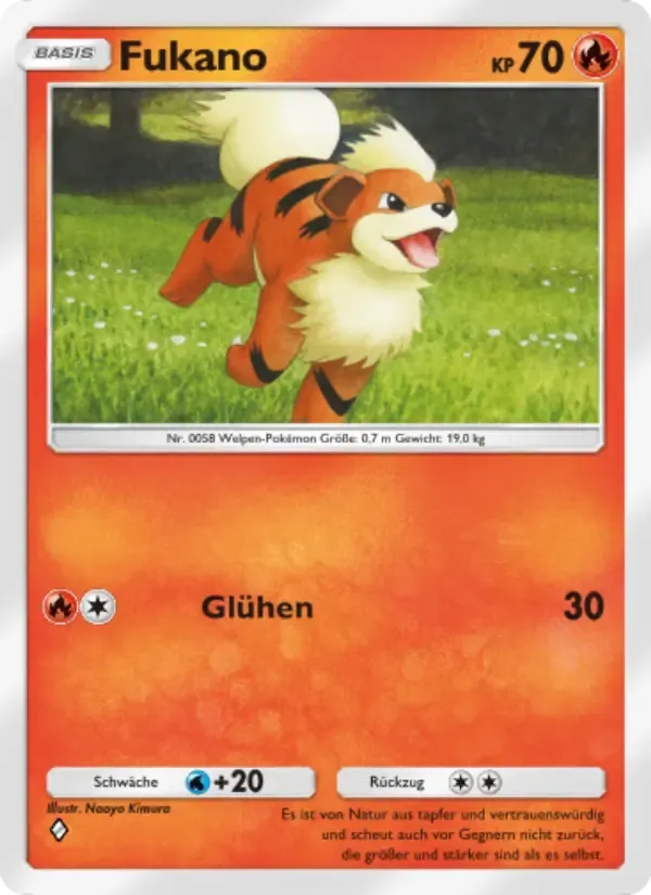 Growlithe card in German