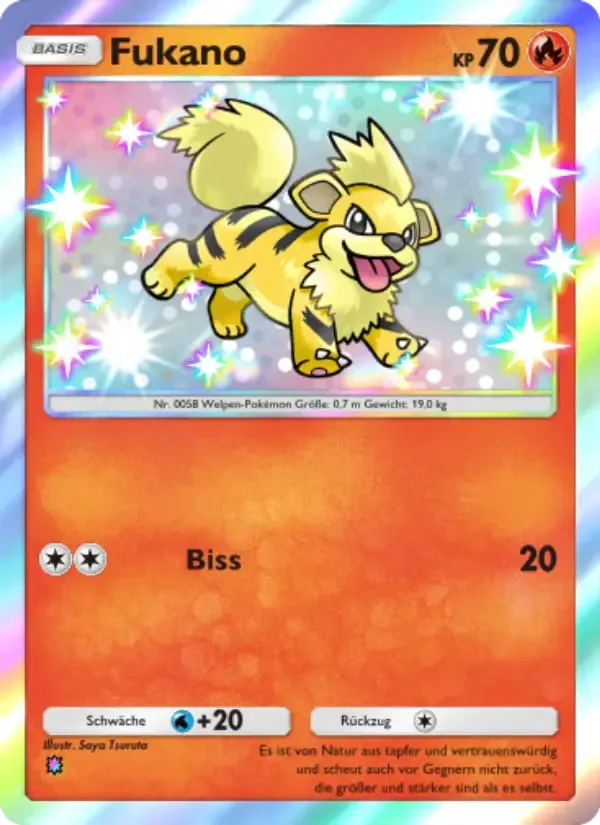 Growlithe card in German