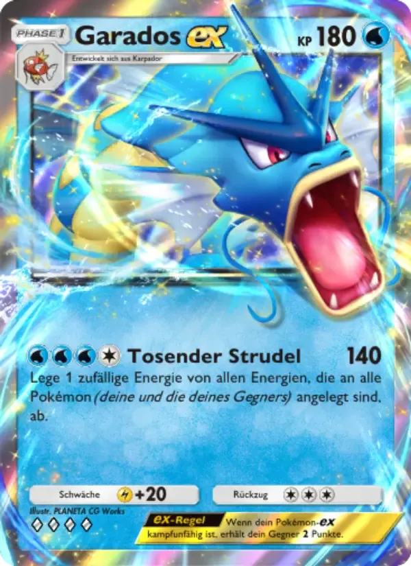 Gyarados ex card in German