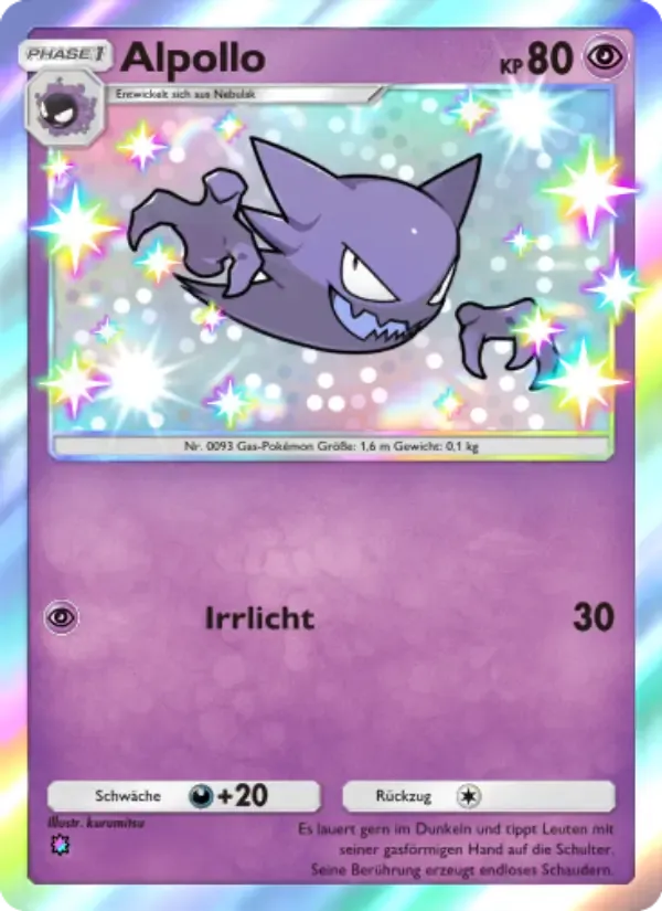 Haunter card in German