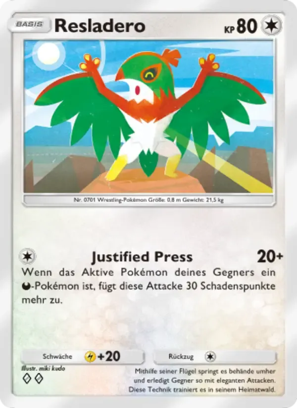 Hawlucha card in German