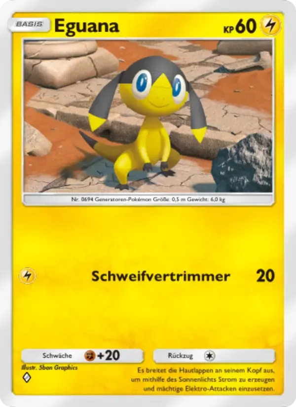 Helioptile card in German