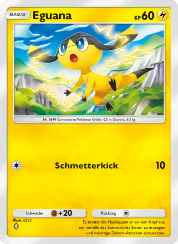 Helioptile card in German