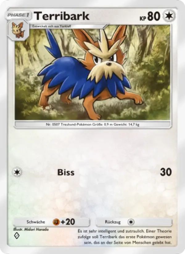 Herdier card in German