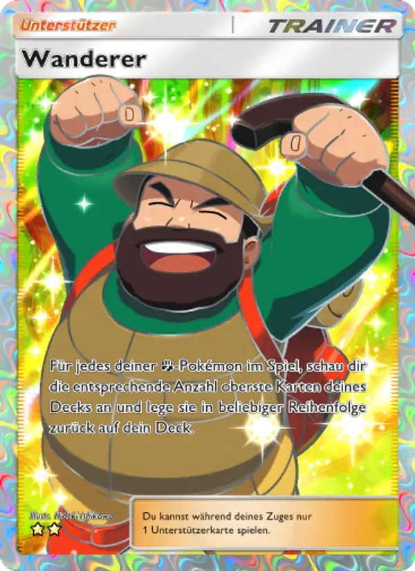 Hiker card in German