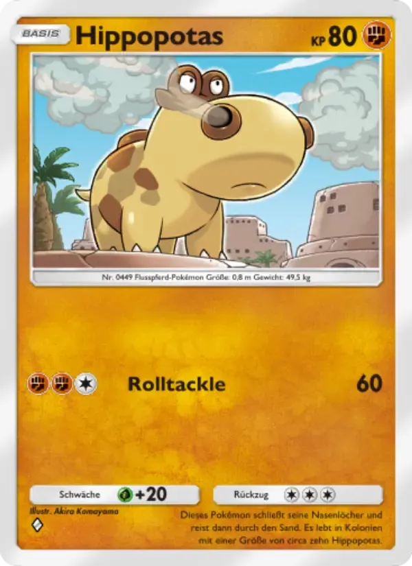 Hippopotas card in German