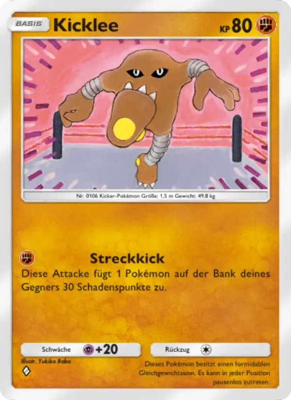 Hitmonlee card in German