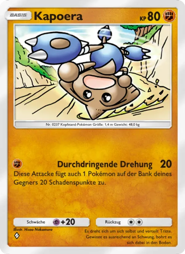 Hitmontop card in German