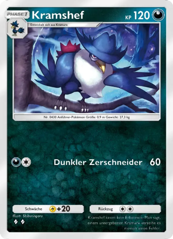 Honchkrow card in German