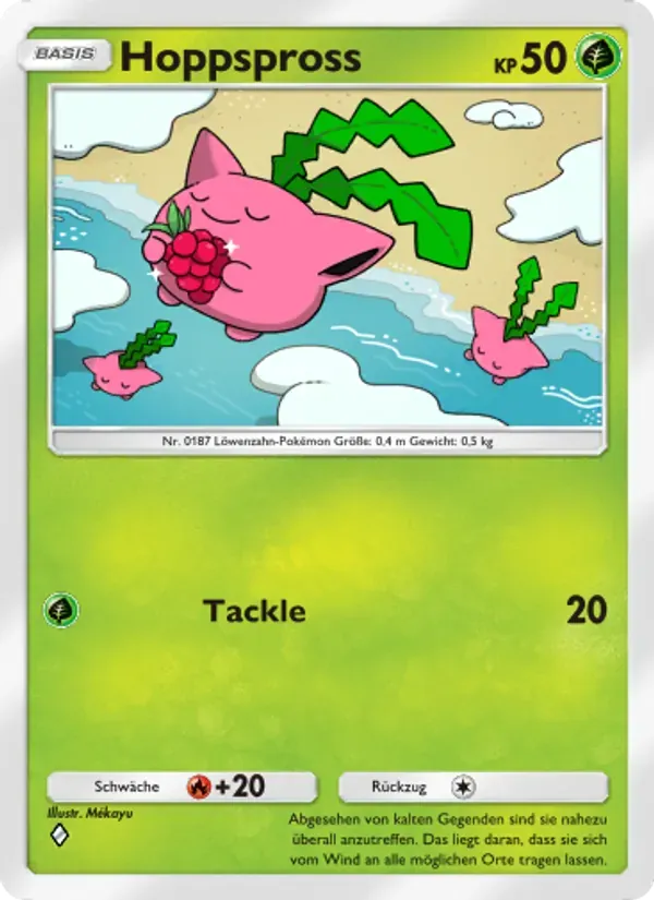 Hoppip card in German