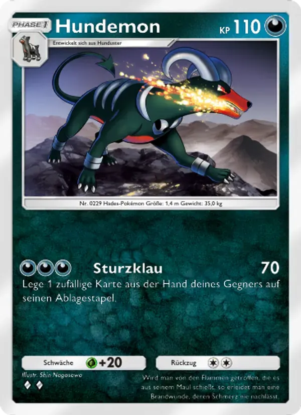 Houndoom card in German