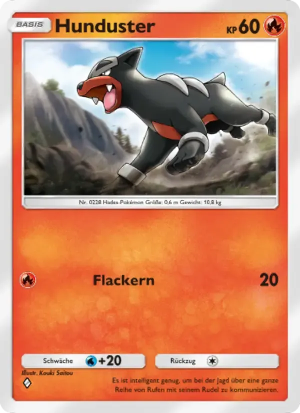 Houndour card in German