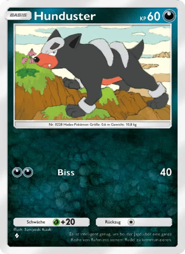 Houndour card in German