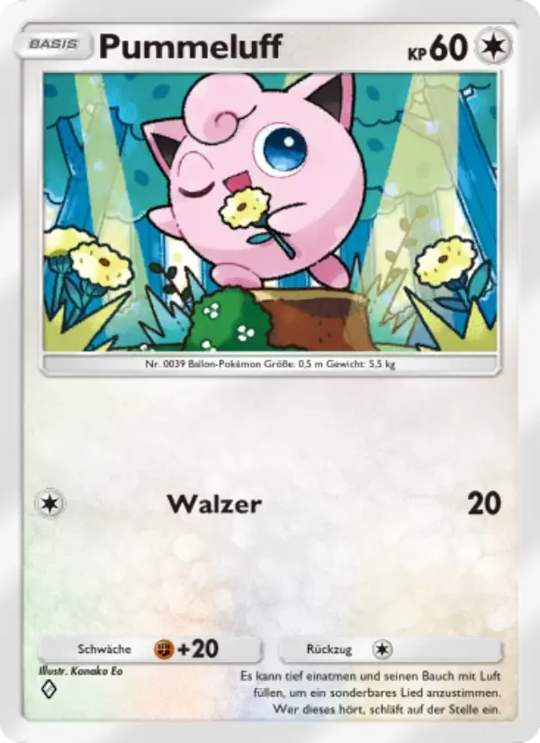 Jigglypuff card in German