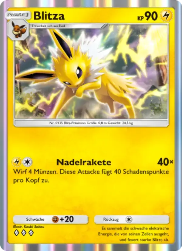 Jolteon card in German