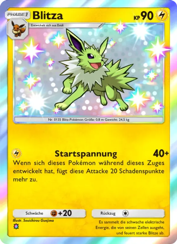 Jolteon card in German