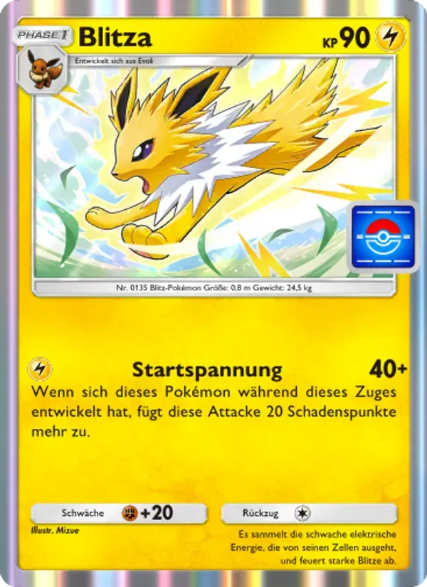 Jolteon card in German