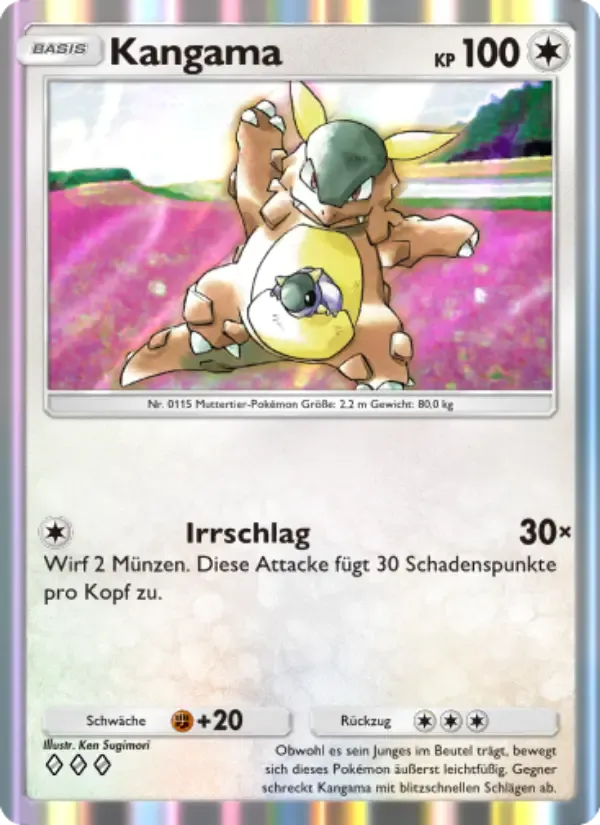 Kangaskhan card in German