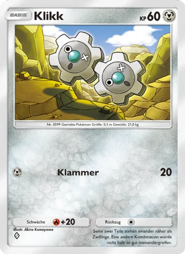 Klink card in German