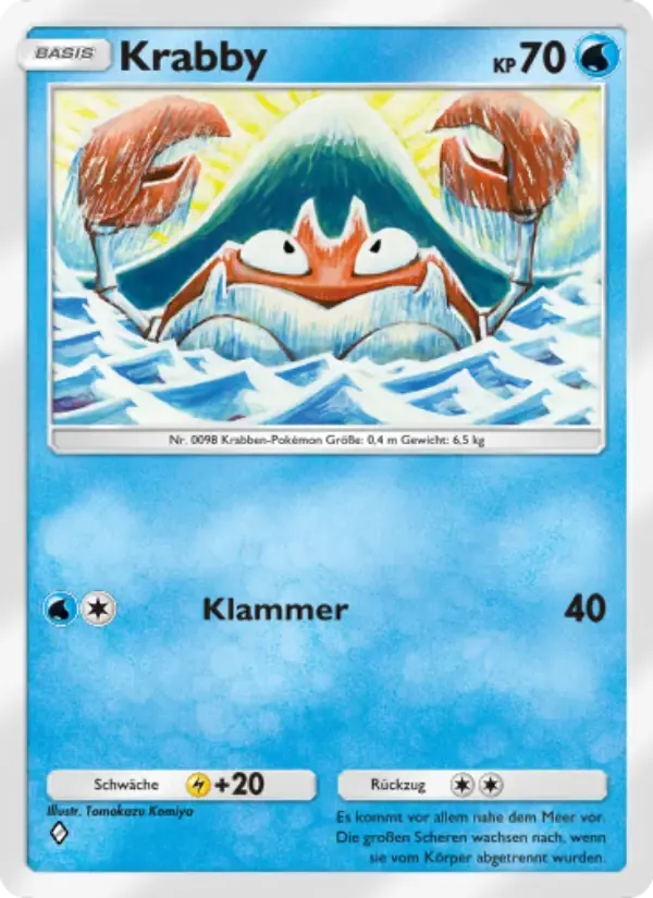 Krabby card in German
