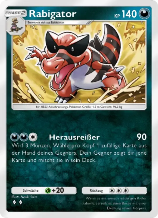 Krookodile card in German