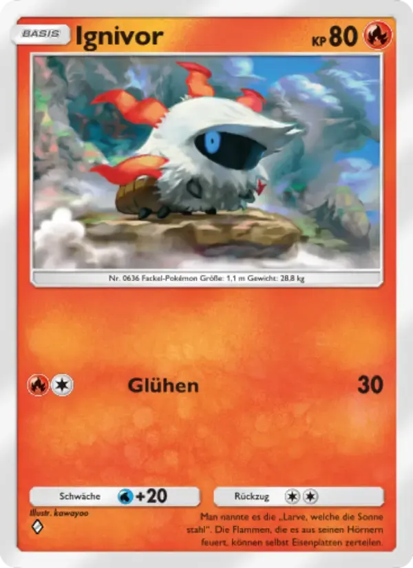 Larvesta card in German