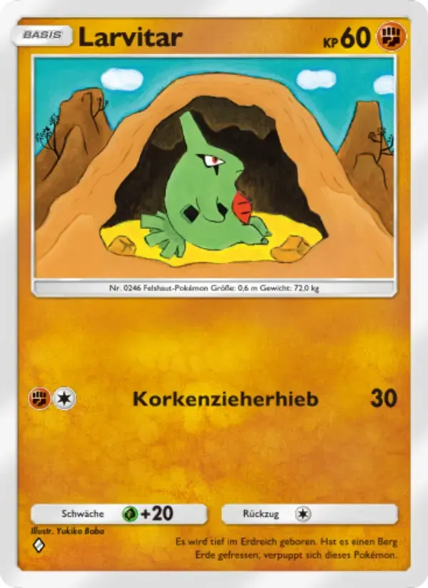 Larvitar card in German