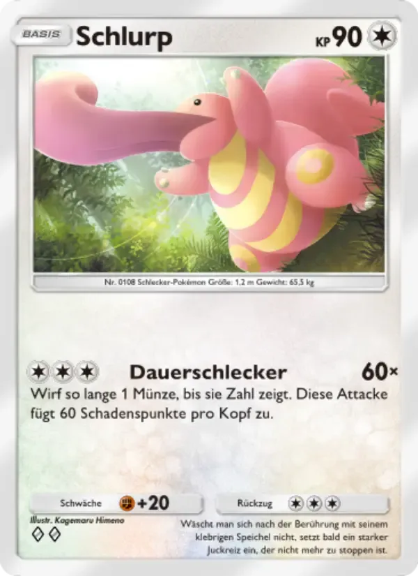 Lickitung card in German