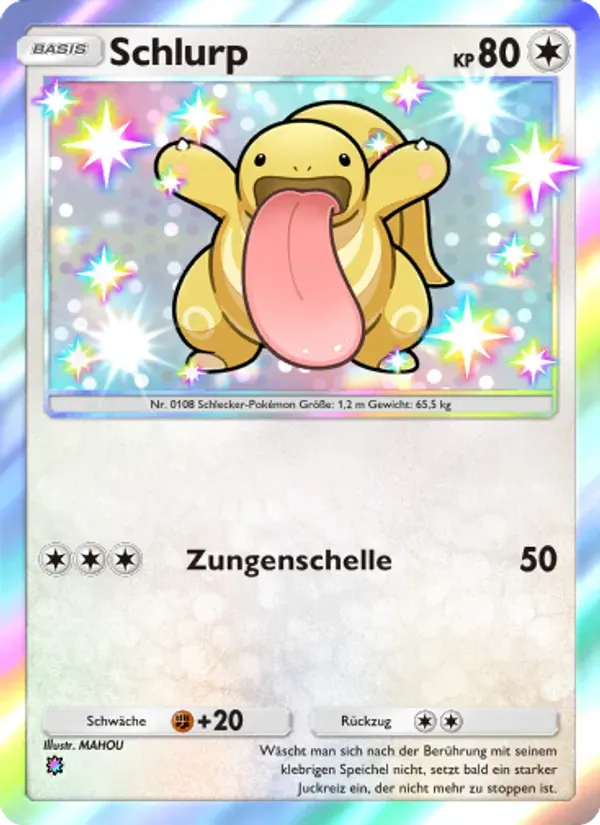 Lickitung card in German