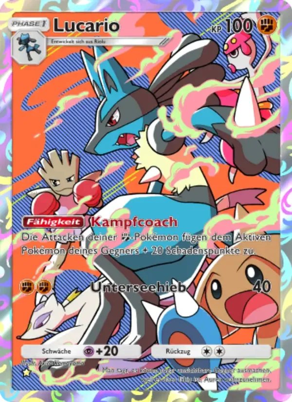 Lucario card in German