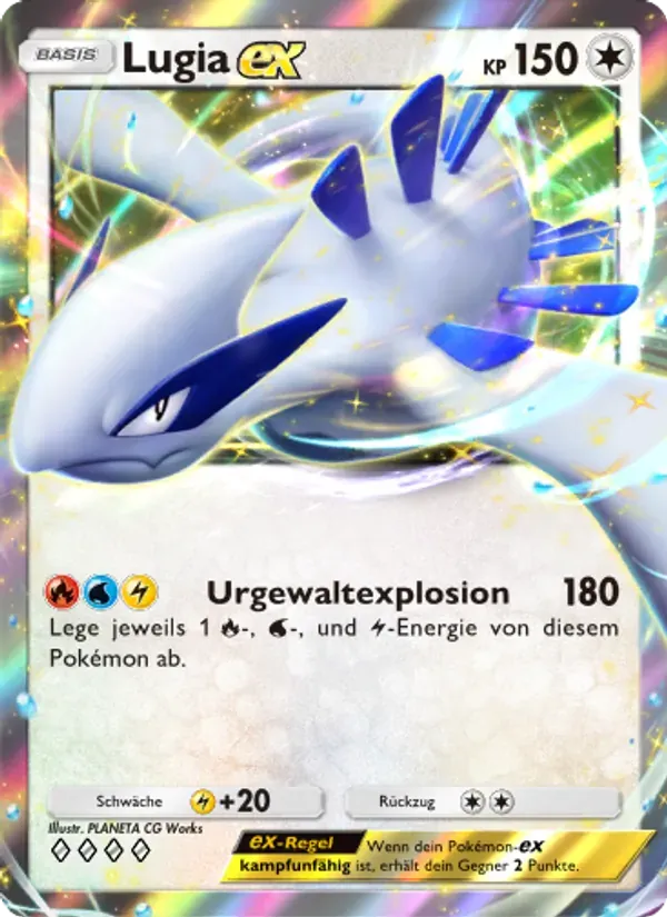 Lugia ex card in German