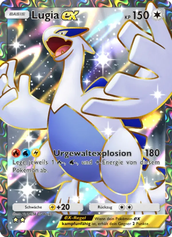 Lugia ex card in German