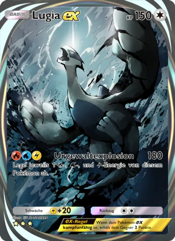 Lugia ex card in German