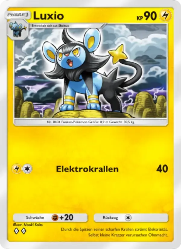 Luxio card in German