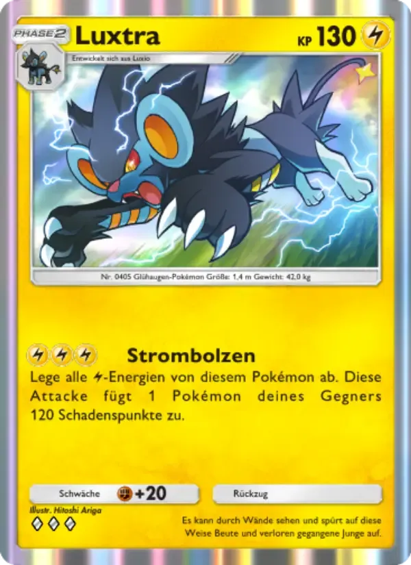 Luxray card in German