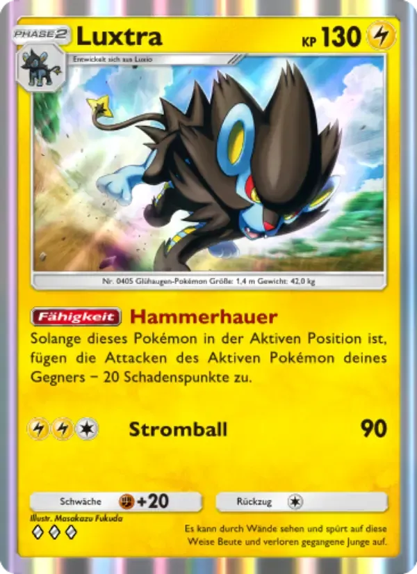 Luxray card in German